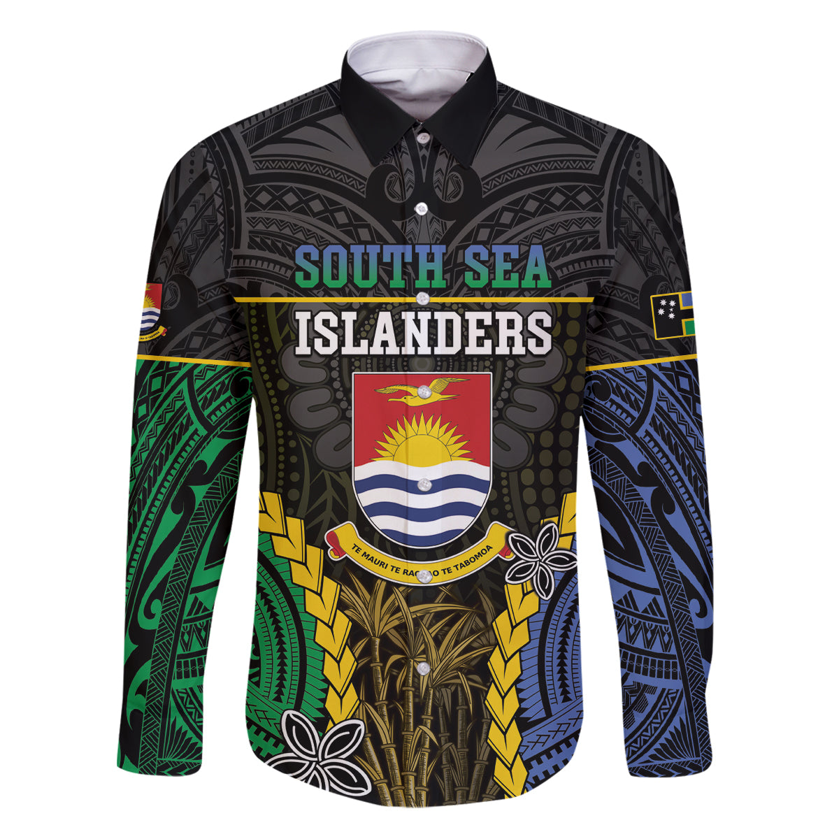 Personalised South Sea Islanders And Gilbert Islands Family Matching Puletasi and Hawaiian Shirt Kanakas Polynesian Pattern