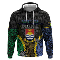Personalised South Sea Islanders And Gilbert Islands Hoodie Kanakas Polynesian Pattern LT05 Pullover Hoodie Black - Polynesian Pride