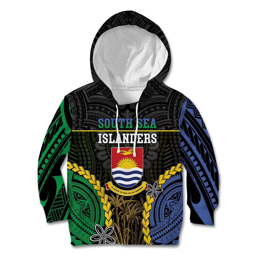 Personalised South Sea Islanders And Gilbert Islands Kid Hoodie Kanakas Polynesian Pattern