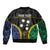 Personalised South Sea Islanders And Gilbert Islands Sleeve Zip Bomber Jacket Kanakas Polynesian Pattern