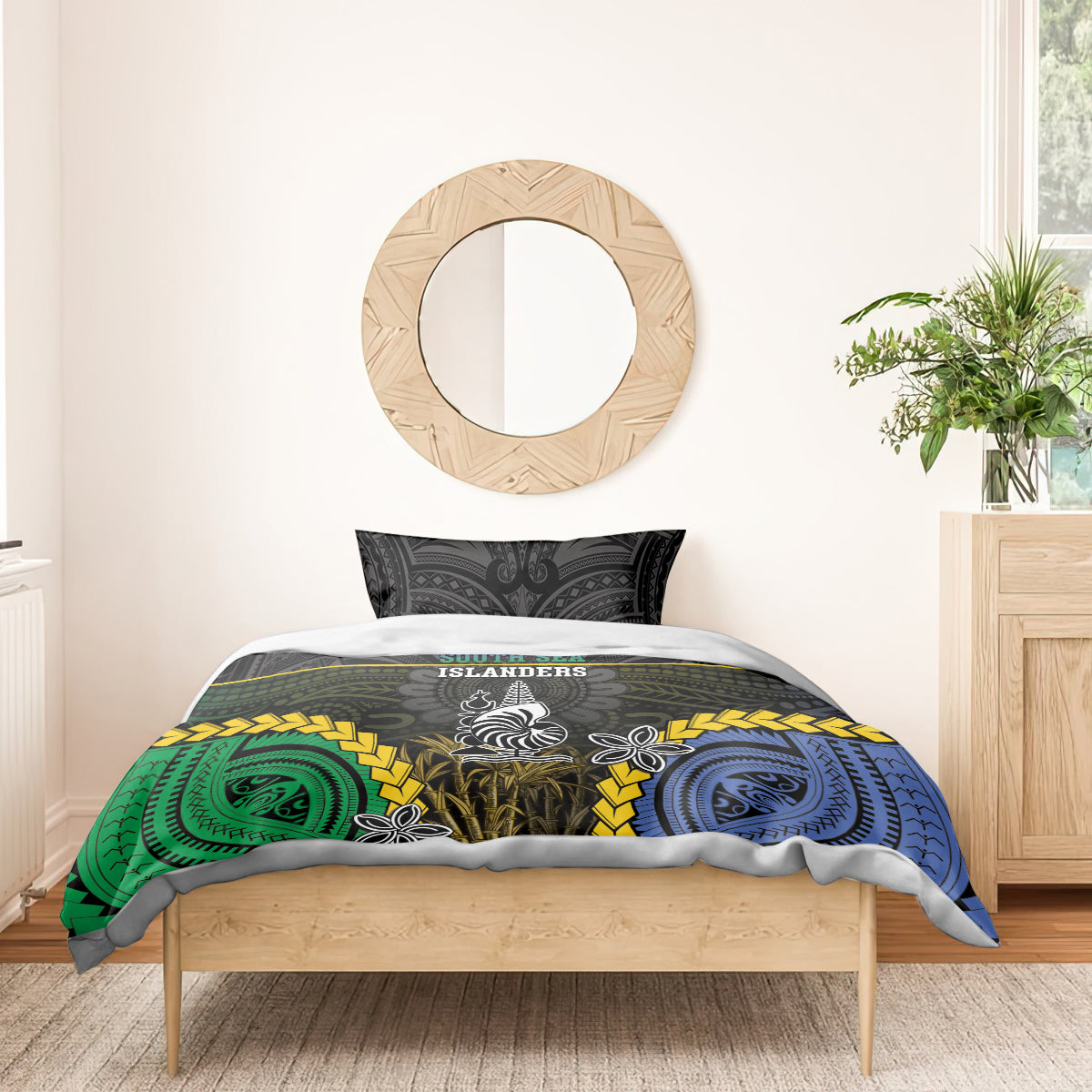 South Sea Islanders And New Caledonia Bedding Set Kanakas Polynesian Pattern
