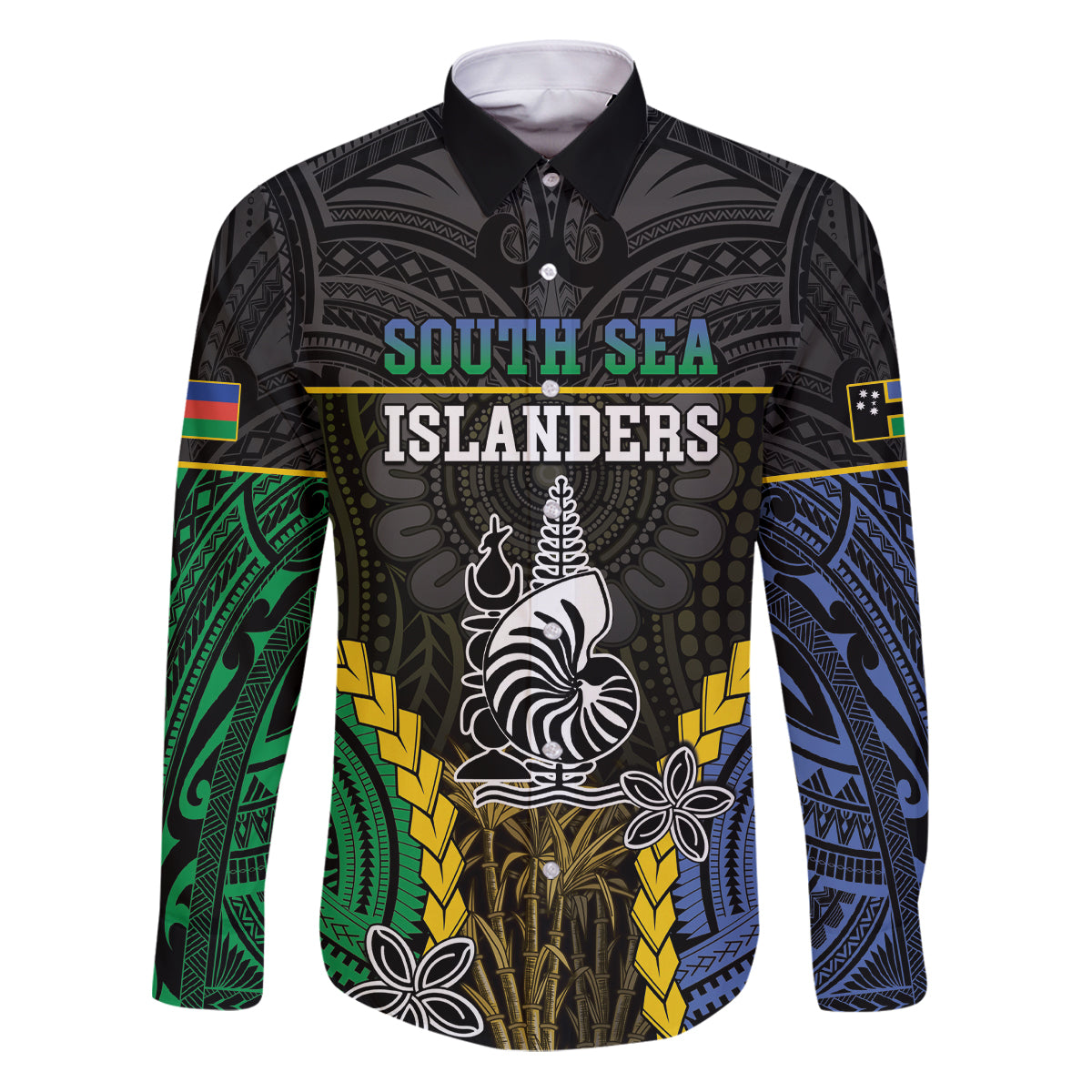 Personalised South Sea Islanders And New Caledonia Family Matching Puletasi and Hawaiian Shirt Kanakas Polynesian Pattern
