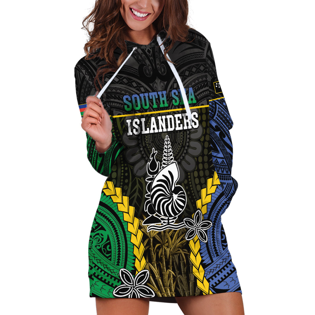 Personalised South Sea Islanders And New Caledonia Hoodie Dress Kanakas Polynesian Pattern