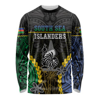 Personalised South Sea Islanders And New Caledonia Long Sleeve Shirt Kanakas Polynesian Pattern