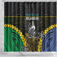 South Sea Islanders And New Caledonia Shower Curtain Kanakas Polynesian Pattern LT05 - Polynesian Pride