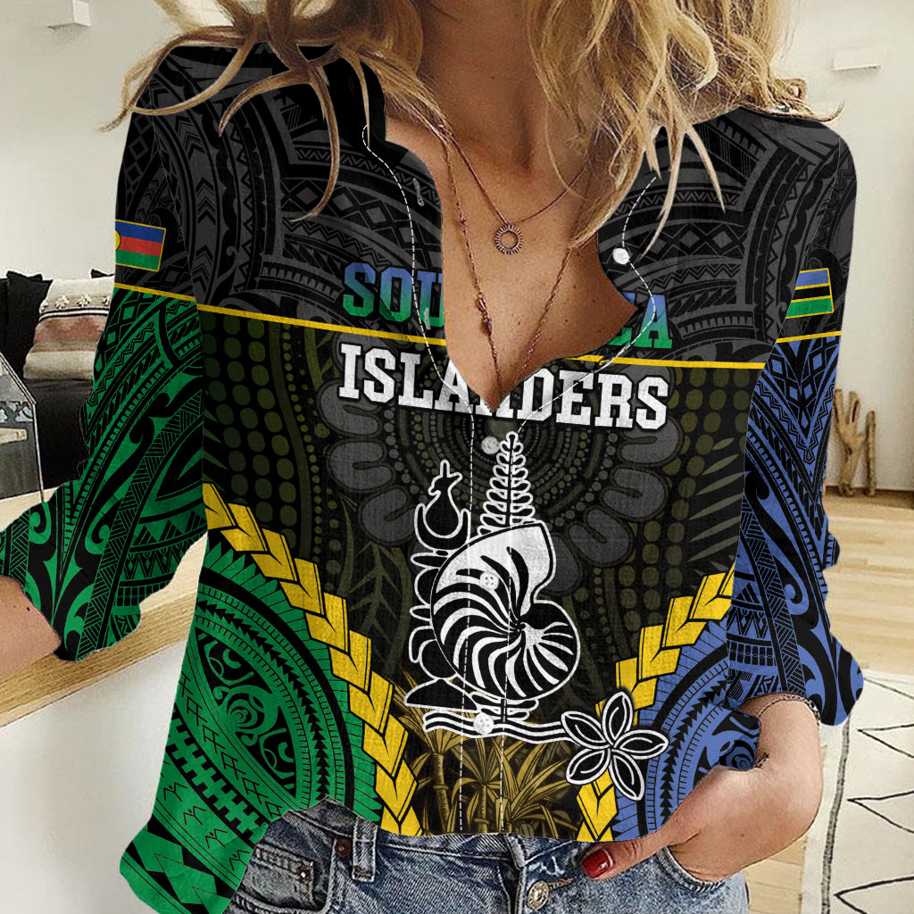 Personalised South Sea Islanders And New Caledonia Women Casual Shirt Kanakas Polynesian Pattern