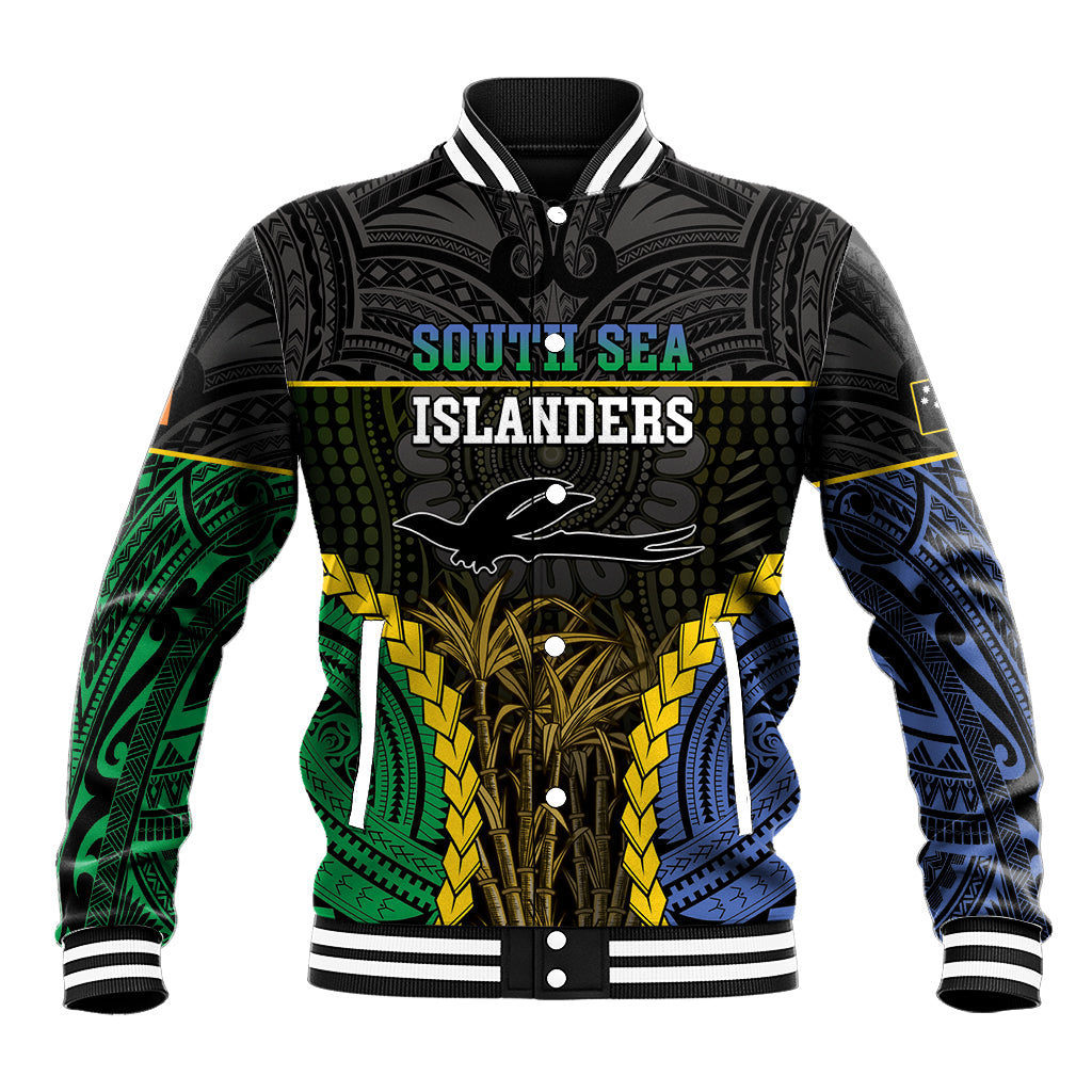 Personalised South Sea Islanders And New Ireland Baseball Jacket Kanakas Polynesian Pattern
