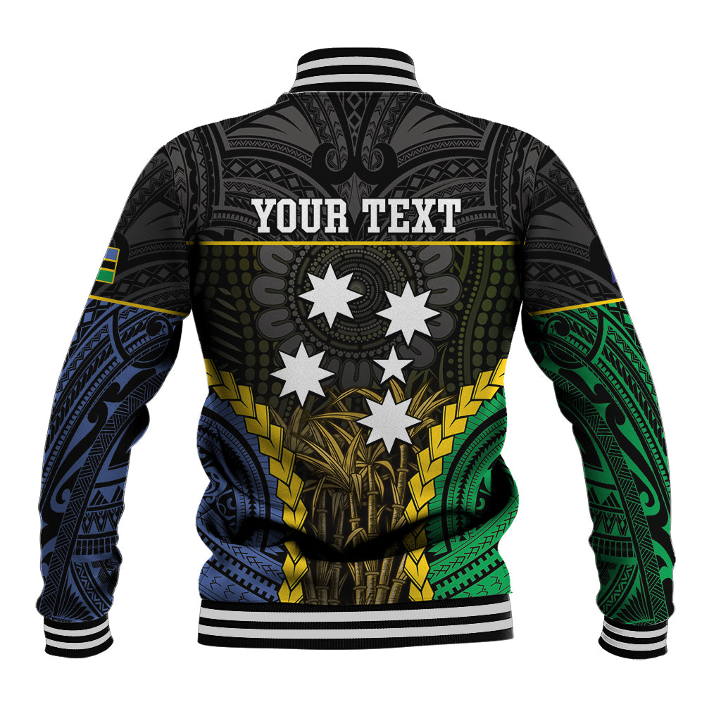 Personalised South Sea Islanders And New Ireland Baseball Jacket Kanakas Polynesian Pattern