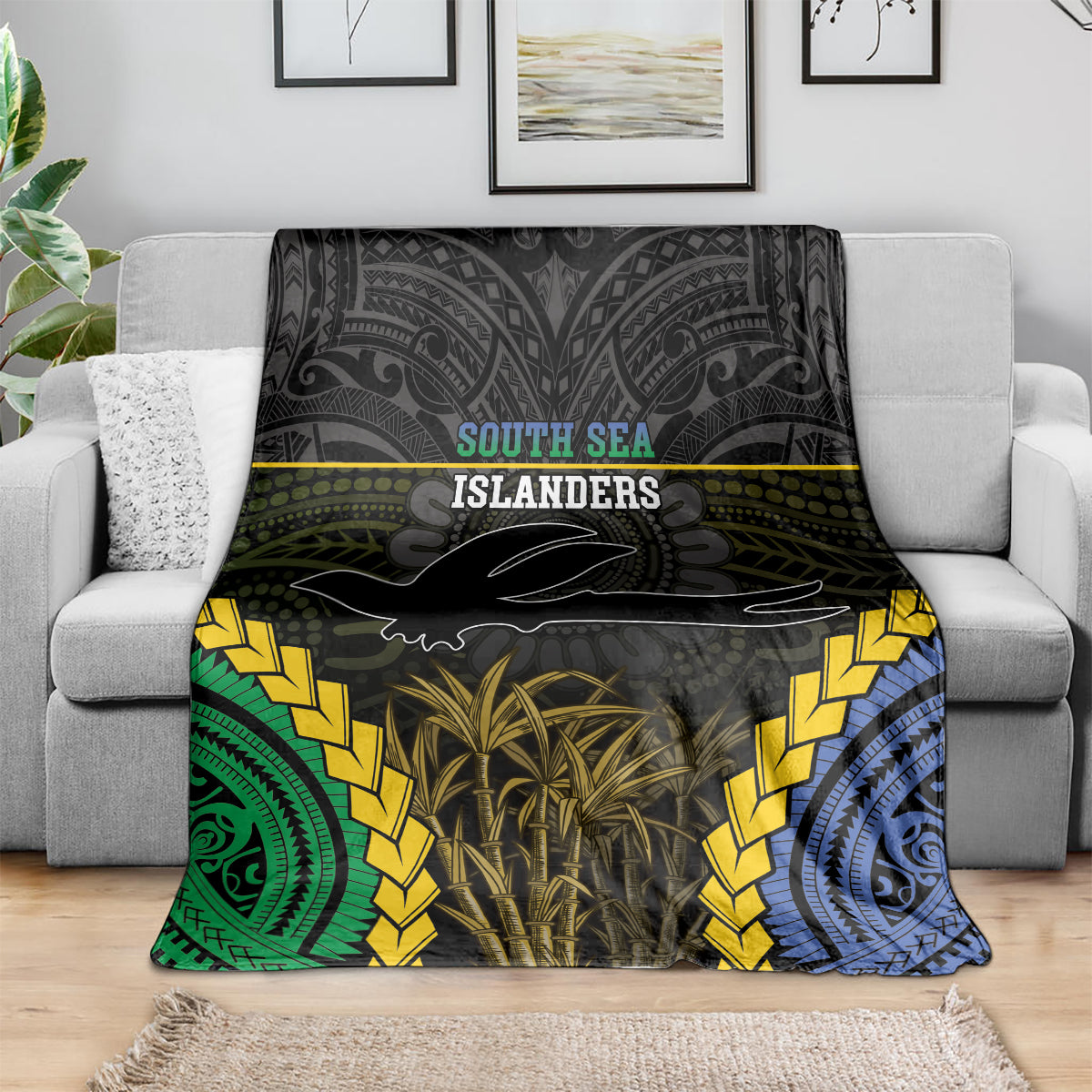 South Sea Islanders And New Ireland Blanket Kanakas Polynesian Pattern