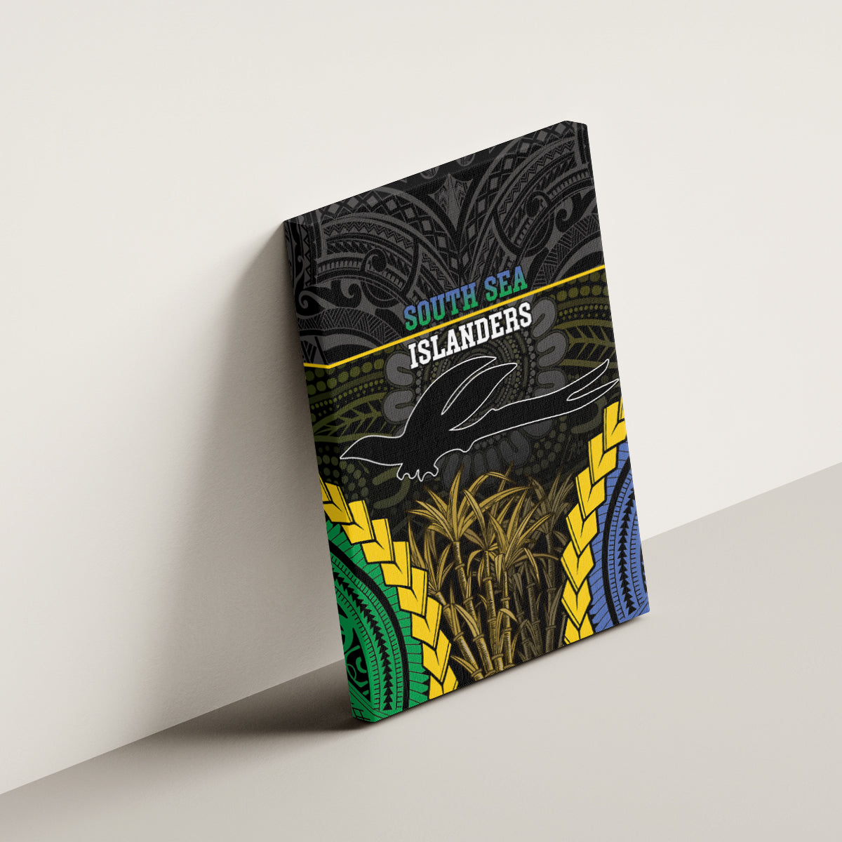 South Sea Islanders And New Ireland Canvas Wall Art Kanakas Polynesian Pattern