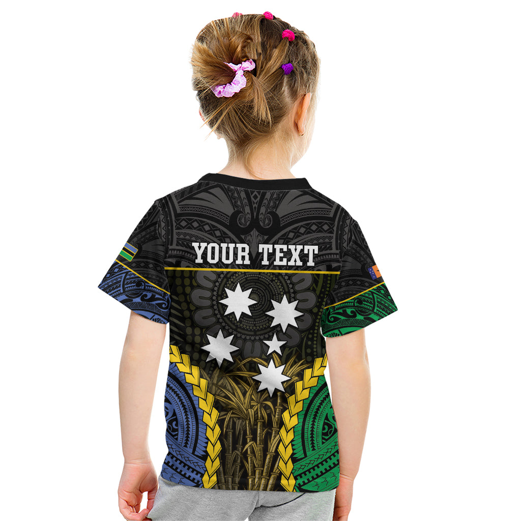 Personalised South Sea Islanders And New Ireland Kid T Shirt Kanakas Polynesian Pattern