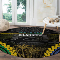 South Sea Islanders And New Ireland Round Carpet Kanakas Polynesian Pattern