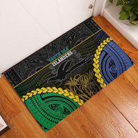 South Sea Islanders And New Ireland Rubber Doormat Kanakas Polynesian Pattern