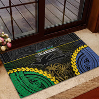 South Sea Islanders And New Ireland Rubber Doormat Kanakas Polynesian Pattern