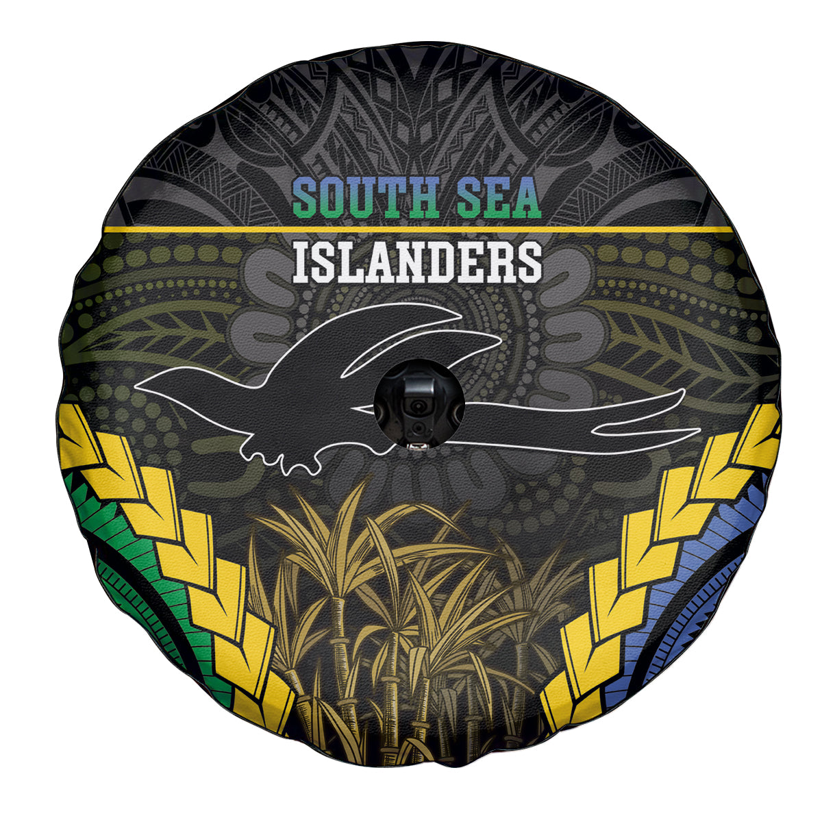 South Sea Islanders And New Ireland Spare Tire Cover Kanakas Polynesian Pattern