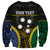 Personalised South Sea Islanders And New Ireland Sweatshirt Kanakas Polynesian Pattern