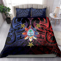 Philippines Guam Bedding Set Filipino Sun With Guaman Seal