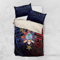 Philippines Guam Bedding Set Filipino Sun With Guaman Seal