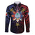 Philippines Guam Family Matching Long Sleeve Bodycon Dress and Hawaiian Shirt Filipino Sun With Guaman Seal