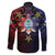 Philippines Guam Family Matching Long Sleeve Bodycon Dress and Hawaiian Shirt Filipino Sun With Guaman Seal