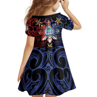 Philippines Guam Family Matching Off Shoulder Short Dress and Hawaiian Shirt Filipino Sun With Guaman Seal