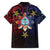 Philippines Guam Family Matching Short Sleeve Bodycon Dress and Hawaiian Shirt Filipino Sun With Guaman Seal