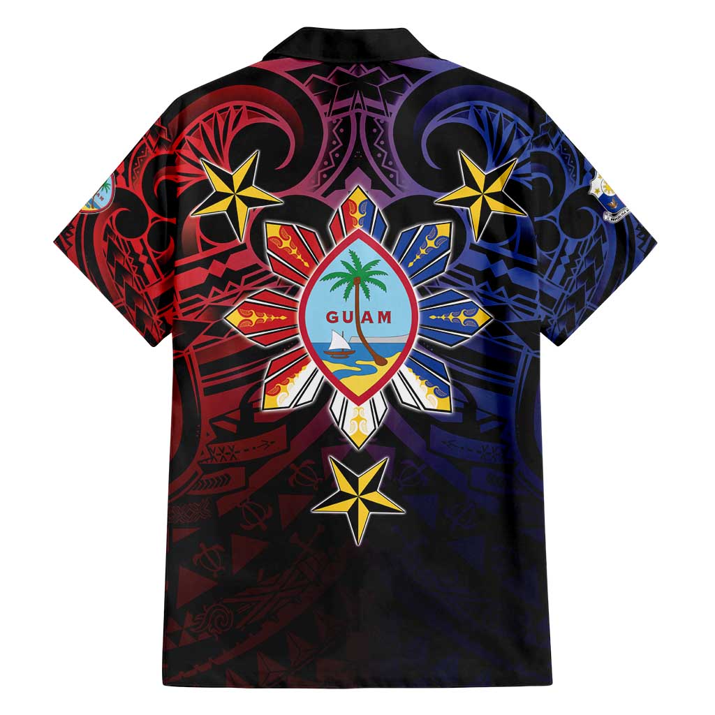 Philippines Guam Family Matching Tank Maxi Dress and Hawaiian Shirt Filipino Sun With Guaman Seal
