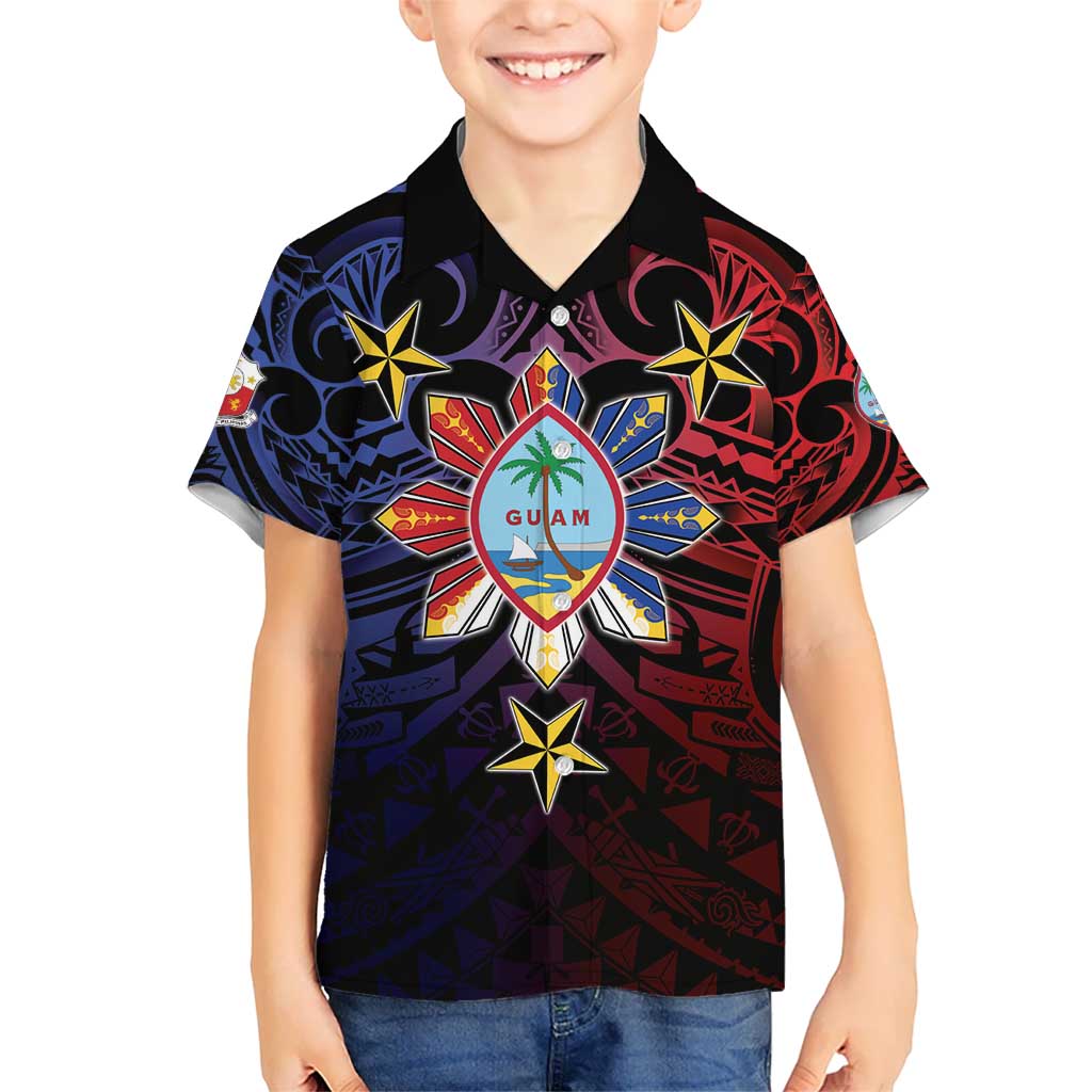 Philippines Guam Hawaiian Shirt Filipino Sun With Guaman Seal LT05 - Polynesian Pride