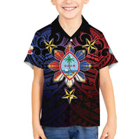 Philippines Guam Hawaiian Shirt Filipino Sun With Guaman Seal LT05 - Polynesian Pride