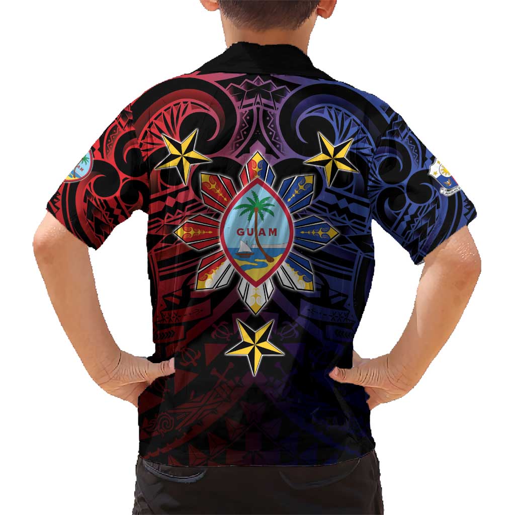 Philippines Guam Hawaiian Shirt Filipino Sun With Guaman Seal LT05 - Polynesian Pride