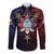 Philippines Guam Long Sleeve Button Shirt Filipino Sun With Guaman Seal