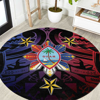 Philippines Guam Round Carpet Filipino Sun With Guaman Seal