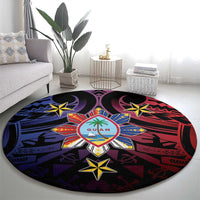 Philippines Guam Round Carpet Filipino Sun With Guaman Seal