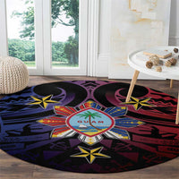 Philippines Guam Round Carpet Filipino Sun With Guaman Seal