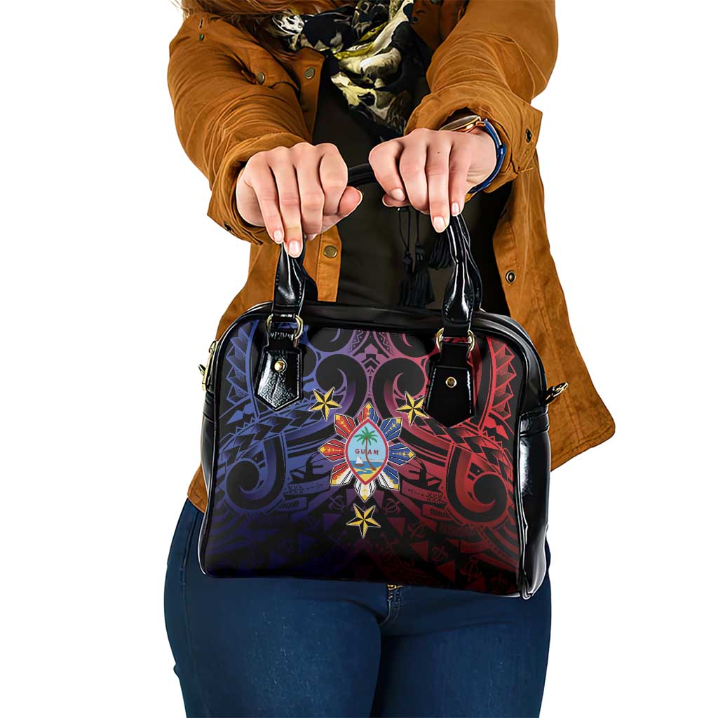 Philippines Guam Shoulder Handbag Filipino Sun With Guaman Seal LT05 One Size Blue - Polynesian Pride