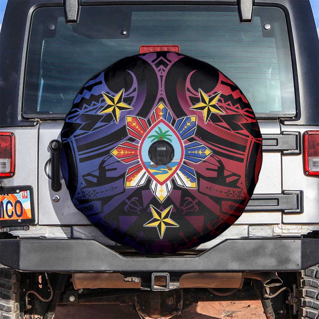 Philippines Guam Spare Tire Cover Filipino Sun With Guaman Seal
