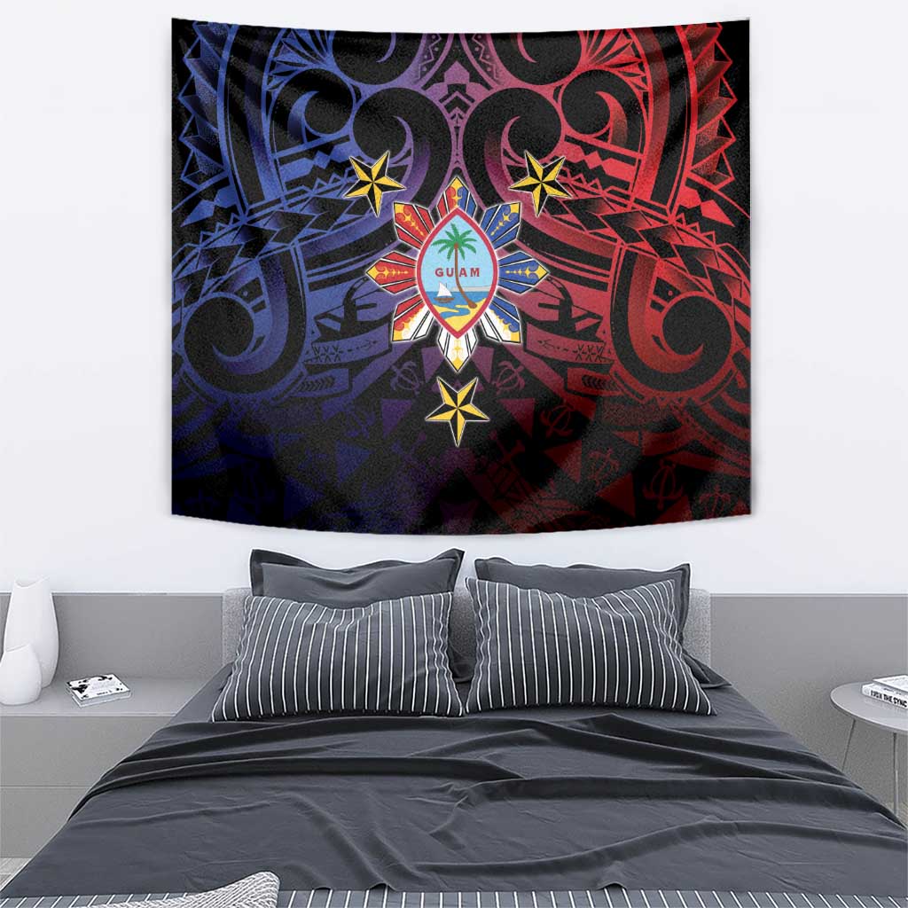 Philippines Guam Tapestry Filipino Sun With Guaman Seal