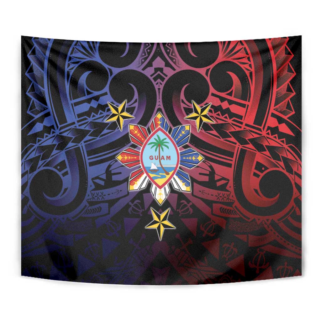 Philippines Guam Tapestry Filipino Sun With Guaman Seal