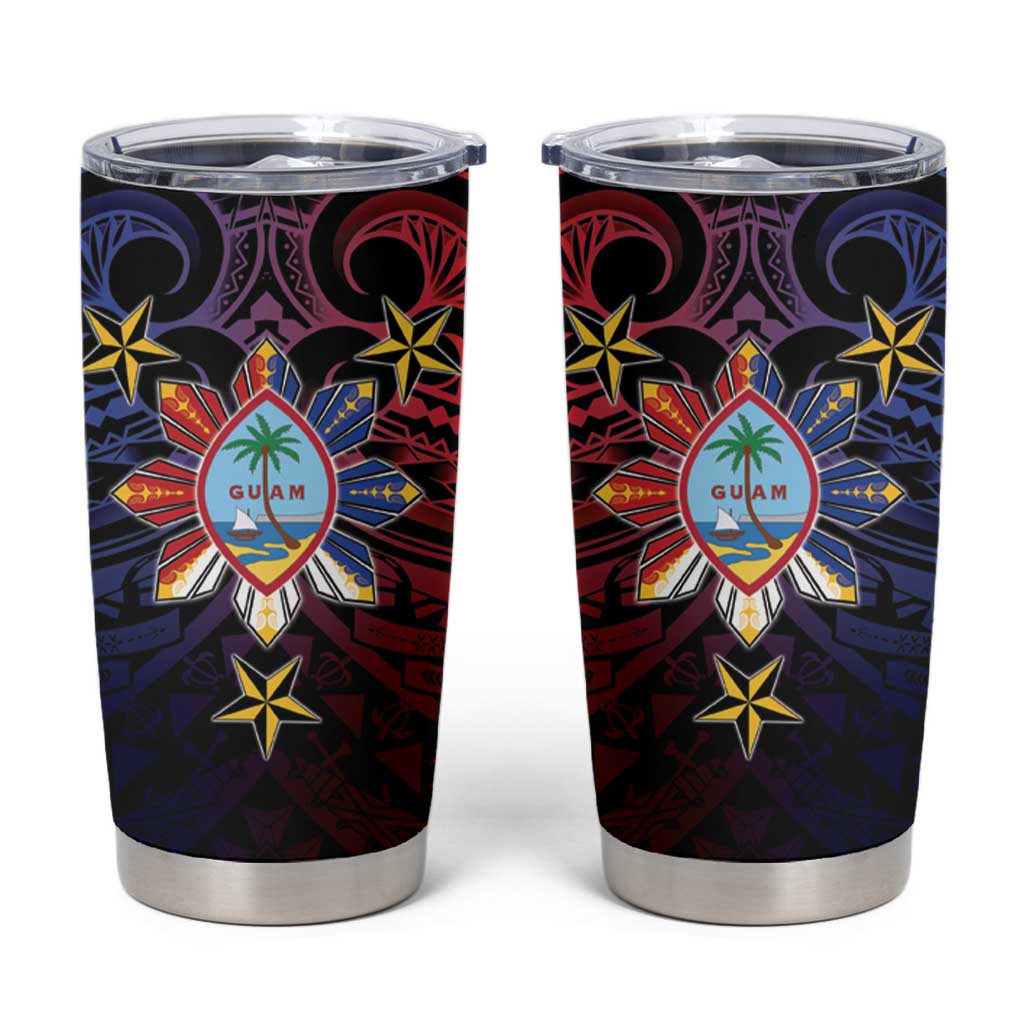 Philippines Guam Tumbler Cup Filipino Sun With Guaman Seal