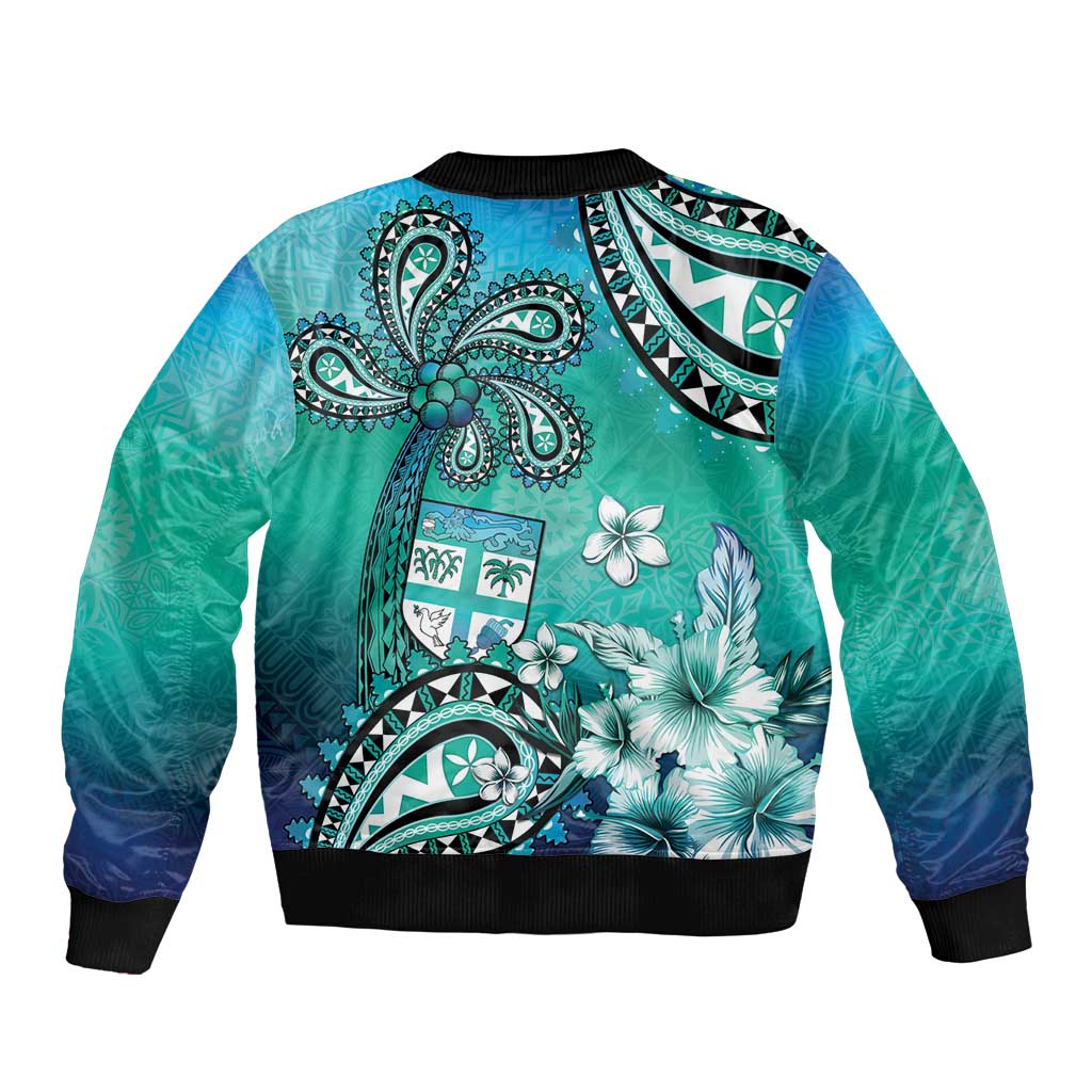 Fiji Born Indian Bomber Jacket Palm Paisley With Tapa Pattern LT05 - Polynesian Pride
