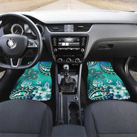 Fiji Born Indian Car Mats Palm Paisley With Tapa Pattern