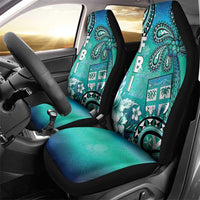 Fiji Born Indian Car Seat Cover Palm Paisley With Tapa Pattern