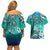 Fiji Born Indian Couples Matching Off Shoulder Short Dress and Hawaiian Shirt Palm Paisley With Tapa Pattern