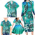 Fiji Born Indian Family Matching Long Sleeve Bodycon Dress and Hawaiian Shirt Palm Paisley With Tapa Pattern