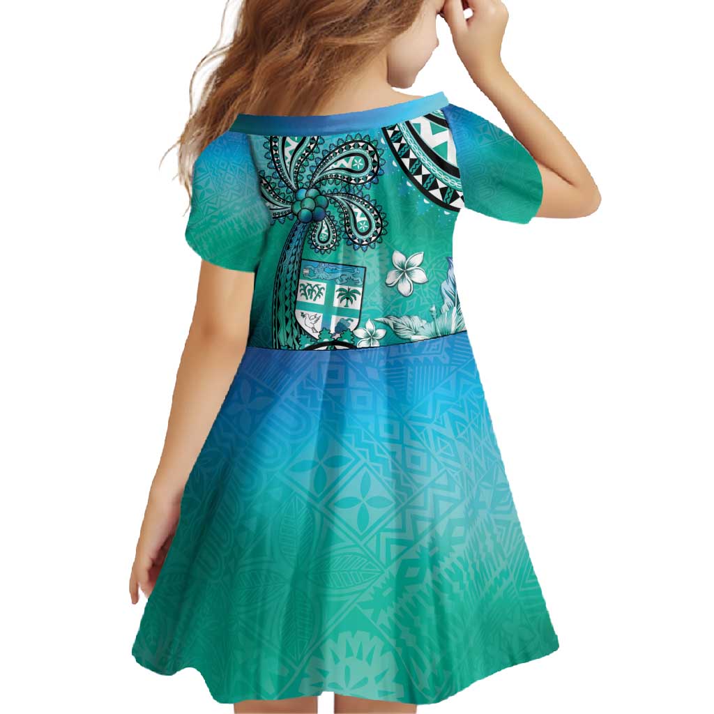 Fiji Born Indian Family Matching Mermaid Dress and Hawaiian Shirt Palm Paisley With Tapa Pattern LT05 - Polynesian Pride