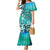 Fiji Born Indian Family Matching Mermaid Dress and Hawaiian Shirt Palm Paisley With Tapa Pattern