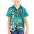 Fiji Born Indian Family Matching Mermaid Dress and Hawaiian Shirt Palm Paisley With Tapa Pattern
