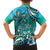 Fiji Born Indian Family Matching Off The Shoulder Long Sleeve Dress and Hawaiian Shirt Palm Paisley With Tapa Pattern