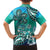 Fiji Born Indian Family Matching Off Shoulder Maxi Dress and Hawaiian Shirt Palm Paisley With Tapa Pattern