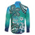 Fiji Born Indian Family Matching Off Shoulder Short Dress and Hawaiian Shirt Palm Paisley With Tapa Pattern